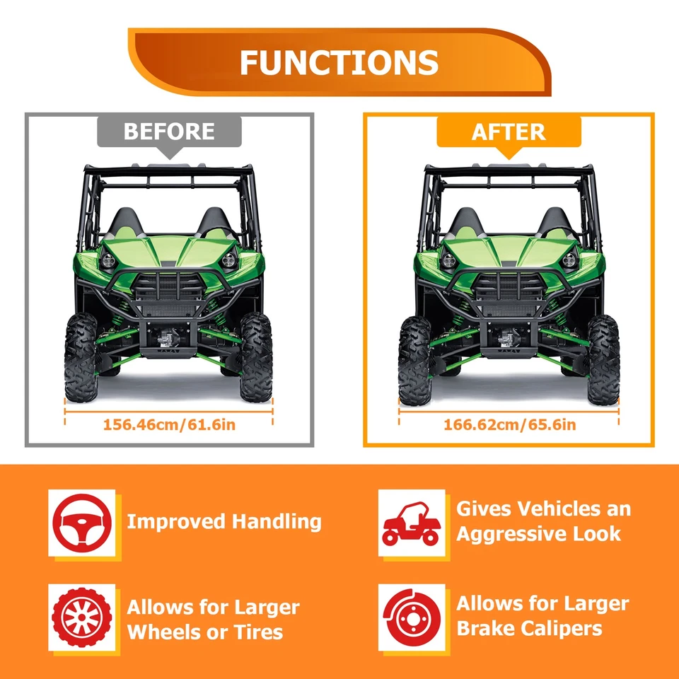 2.0 Inch 4pcs 4x137mm Wheel Spacers For Kawasaki MULE 3000 3010 Trans 2001-2008 - Image 2 of 4