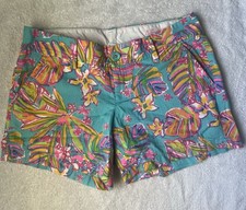 Lilly Pulitzer The Callahan Girls Bermuda Shorts Size 4 Floral Multicolor Cotton