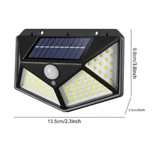 Solar Power 100 LED Light PIR Motion Sensor Outdoor Security Lamp Wall Garden