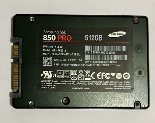 SAMSUNG 850 PRO 512GB SATA III SSD 2.5”with Windows11 Pro UEFI-Plug&Play-Grade A - Picture 3 of 5
