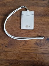 Coach Beige/Cream ID Holder With Strap