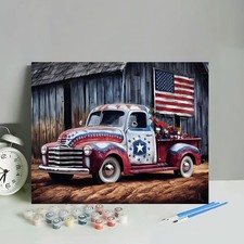 Truck Paint By Numbers Kit For Adults DIY Wall Art Decoration Full Drill Kit