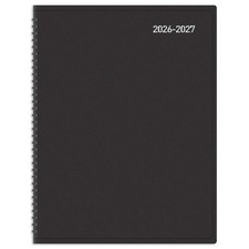 2026-2027 OD 18-Month Academic Planner, 9" x 11", Black, July 2026 To Dec 2027