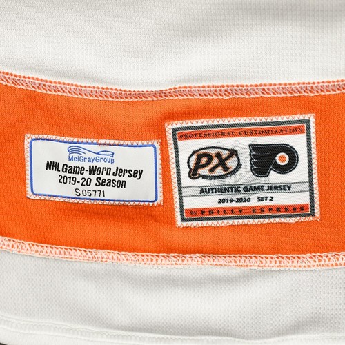2019-20 Connor Bunnaman Philadelphia Flyers Game Used Worn Hockey Jersey MeiGray - Picture 3 of 3
