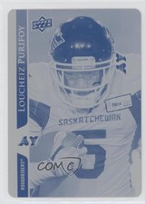 2021 Upper Deck CFL Printing Plate Cyan 1/1 Loucheiz Purifoy #70 l5j