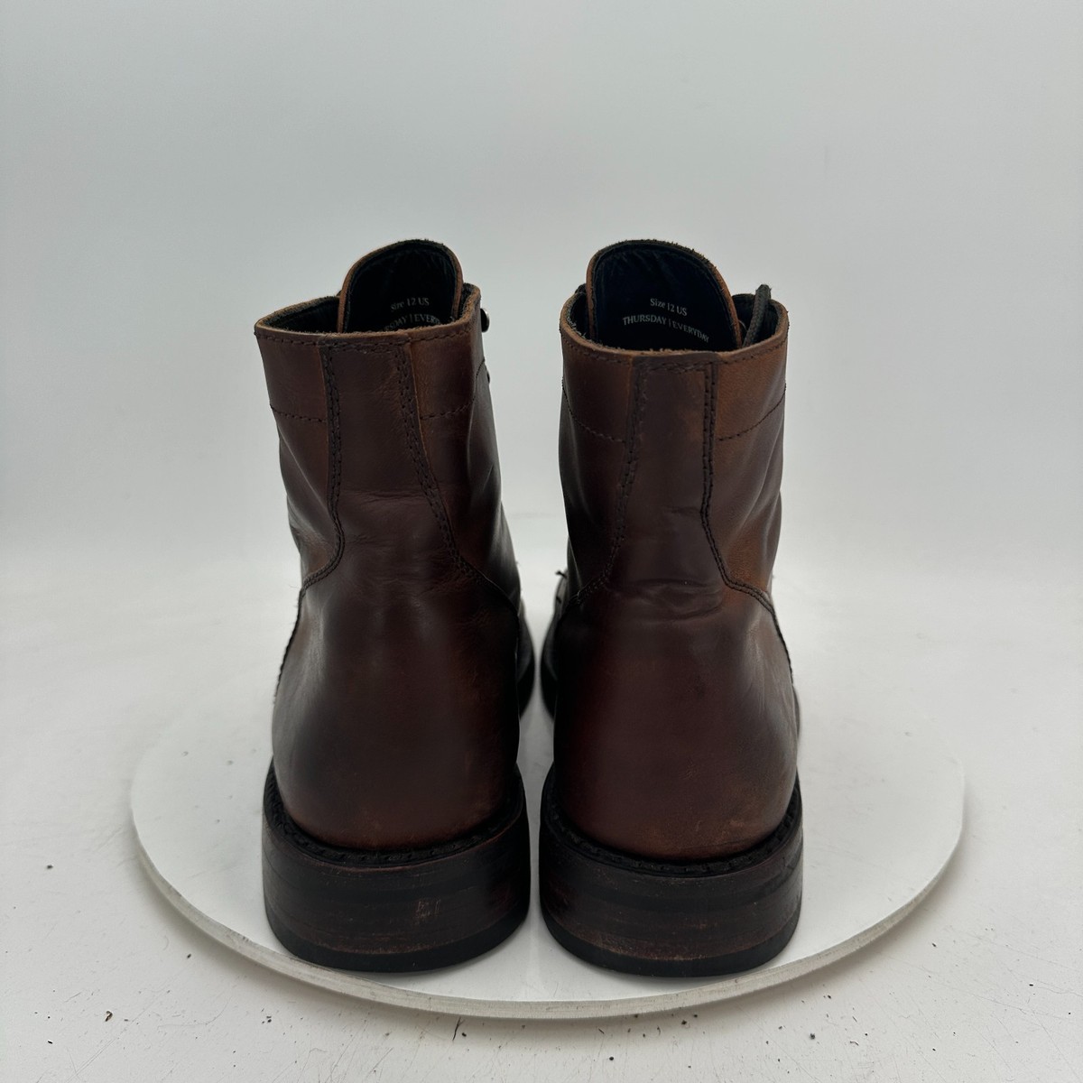 Thursday Everyday Boots Men Size 12 WIDE Brown Leather Cap Toe Ankle Combat Amazon.com | Thursday Boot Company Men main image 4