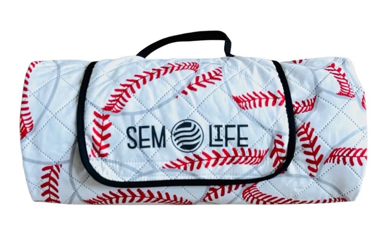 Baseball pattern Stadium Blanket Picnic Mat Sports 80 X 60 inches New