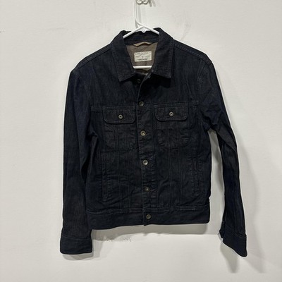 Rag & Bone Jacket Mens Medium Blue Denim Bomber Button Front Pockets Casual