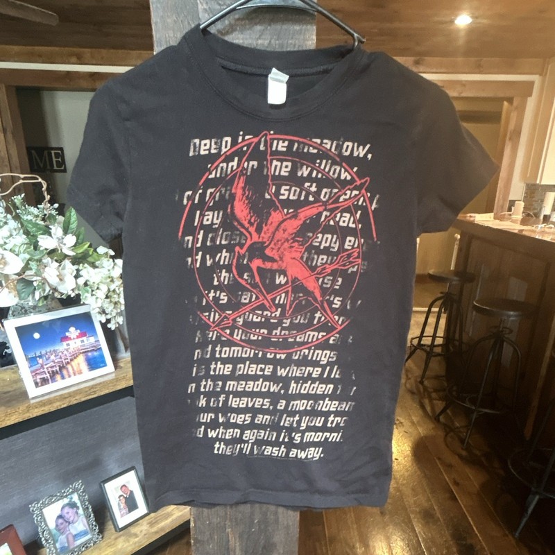 The Hunger Games Mockingjay Men's Black Short Sleeve Crew Neck T-Shirt S