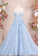 Sweetheart Neck Embroidery Beading Wedding Dress Appliques Side Split A Line