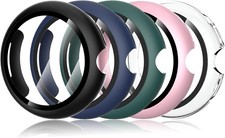 5-Pack Hard PC Screen Protector Case For Google Pixel Watch 3 45mm HD Clear