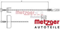 Metzger 11.6802 Seilzug FüR Feststellbremse Handbremsseil Bremsseil
