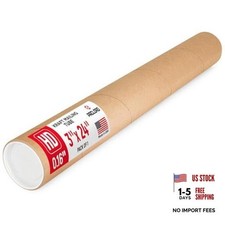 Reinforced Cardboard Mailing Tube, Pack of Tube with 2 3" x 24" 1 Heavy-Duty