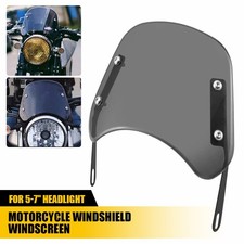 Universal Motorcycle Headlight Fairing Windshield Windscreen 5-7'' Round For YMH