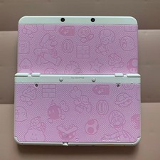 Rare Pink Mario Themed Replacement Faceplate  Back Cover for Nintendo New 3DS 