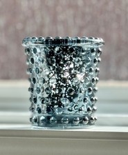 New Dark Blue Mercury Glass Hobnail Style Votive Tea Light Candle Holder - 3