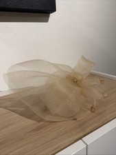 Gold Fascinator On Headband Wedding Races Mother of Bride