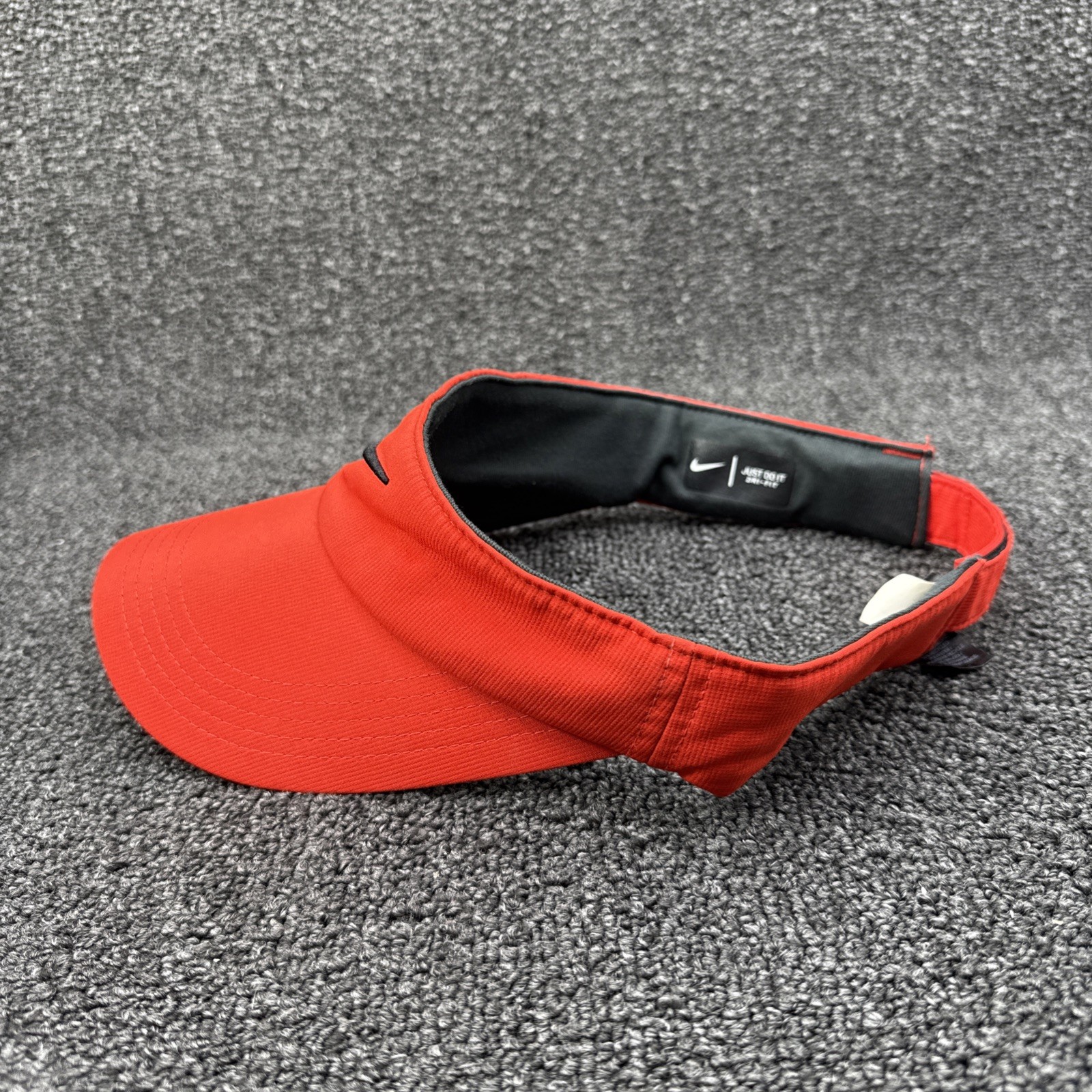 NIKE Dri Fit Golf Pickleball Tennis Visor/Hat Orange Red Black Swoosh Adult Size thumbnail 7