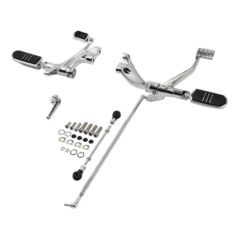 Kit de estriberas delanteras para Harley Sportster XL 883 1200 2004-2013 cromadas Foto 2 de 4