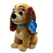Disney Lady and the Tramp Lady Plush Stuffed Animal Just Play 7" Tan Brown