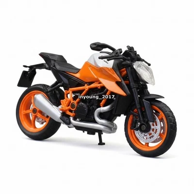 1:18 KTM 1290 Super Duke R Motorcycle Model Diecast Toy Vehicle for Kids Orange