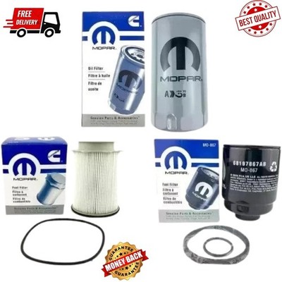 Mopar OEM 6.7L Diesel Oil Fuel Filter Kit for 2013-2018 Ram 2500 3500 4500 5500