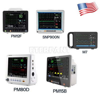#ad 7 12 15.6 inch Patient Monitor CCU ICU Vital Sign For Hospital NIBP SPO2 PR TEMP $376.67