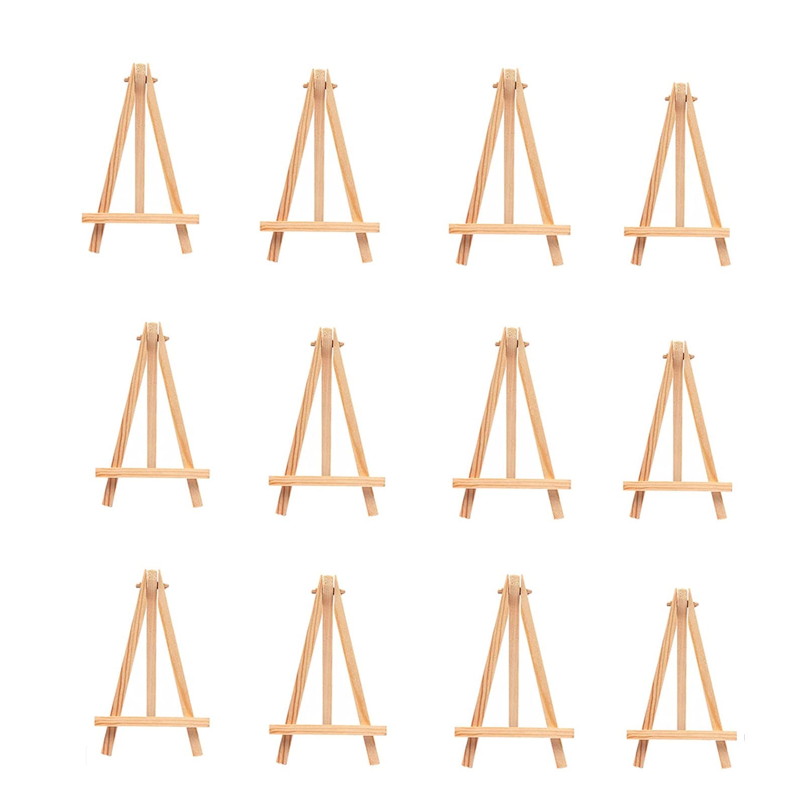 Baosong 12Pcs Wooden Tabletop Art Display Easels, 8cm x x 15cm, Wood