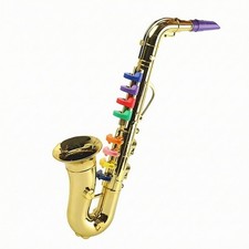 Spielzeug Simulation Saxophon gl&auml;nzend Musikinstrument ausgestellte Glocke f&uuml;r B&uuml;hne
