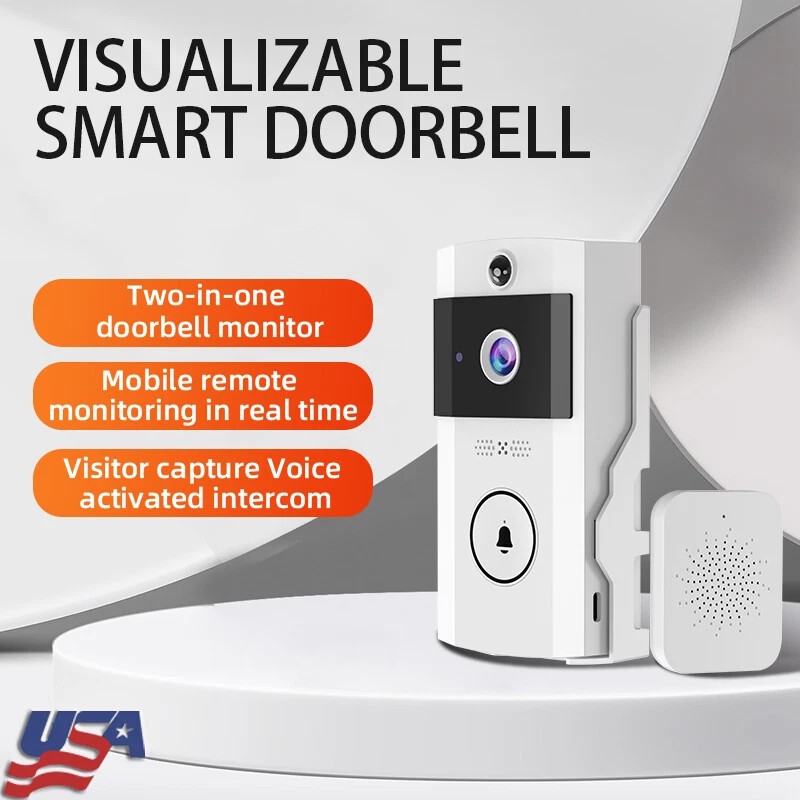 Wireless WiFi Smart Video Doorbell Phone Door Ring Intercom Security Camera Bell