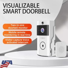 Wireless WiFi Smart Video Doorbell Phone Door Ring Intercom Security Camera Bell