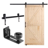 Vevor Scheunentor Hardware-Kit 1067X2133Mm Holz Schiebe Scheunentor Reibunglos