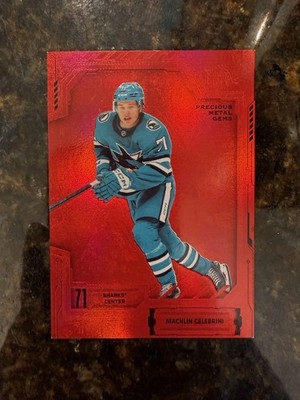 2025-26 Skybox Metal Universe Precious Metal Gems Red Macklin Celebrini /100 #28