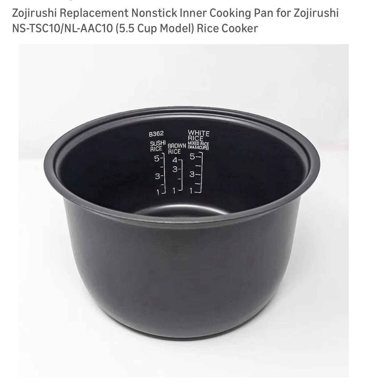 Zojirushi Replacement Inner Cooking Pan for Zojirushi NS-TSC10/NL-AAC10 Used