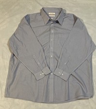 Roundtree Yorke Gold Label Men's Dress Shirt Blue 34/35 Big