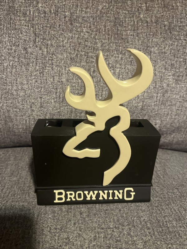 Browning Buckmark Tooth Brush Holder Licensed Resin Brown Country Tan Deer Logo