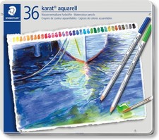 Staedtler STAEDTLER Color Pencils, 36-Color Watercolor Pencils, Carat Aquarell