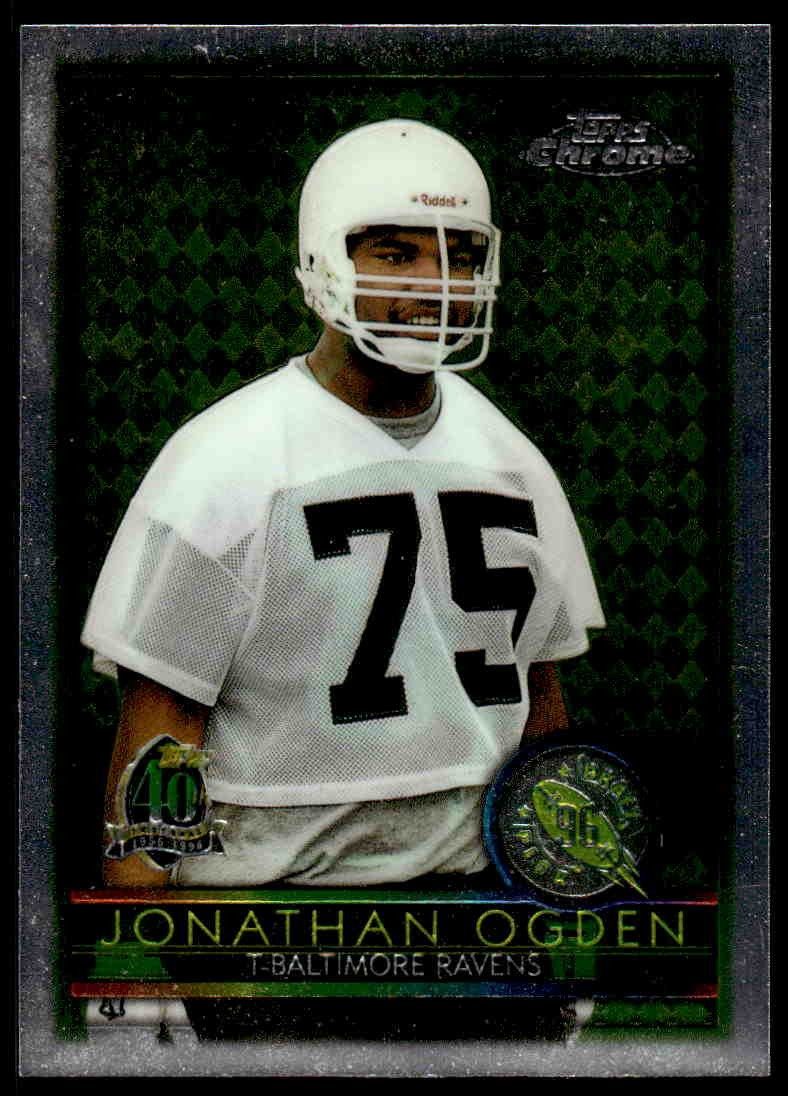 Jonathan Ogden Rookie RC #163 1996 Topps Chrome Baltimore Ravens