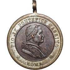 1877 POPE PIUS XI RELIGIOUS MEDAL OLD VATICAN 50TH EPISCOPAL JUBILEE CHARM