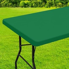 Rectangle Table Cloth Cover, Waterproof 72" x 30" Rectangular 1 Hunter Green