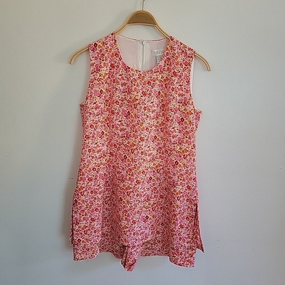 #ad Express Compagnie International Vintage Romper 12 Floral Cottagecore Coquette $33.00