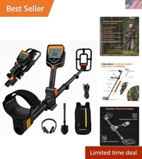LCD Waterproof Metal Detector Professional Rechargeable Gold Detector Foldable