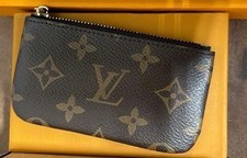 Authentic Louis Vuitton Monogram Key Pouch Pochette Cles Coin Purse W/Box Bag