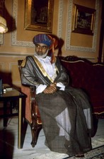 The Sultan Of Oman. Three-quarter shot of the Sultan of OMAN, Qabo- Old Photo