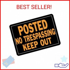 Hy-Ko Products 813 Posted No Trespassing Keep Out Aluminum Sign 9.25" x 14" Oran