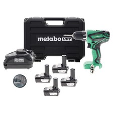 Metabo HPT/Hitachi (1) DS10DFL2 10.8 - 12V Drill Driver Kit with (4) BCL1015S 1