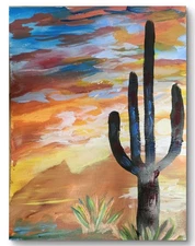 Pam Bible Abstract Colorful Modern Unique Bold Art Acrylic Mixed Media Paper