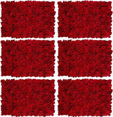 Red Hydrangea Flower Wall Panels - Set of 6, 24x16 Inch Backdrop Decor