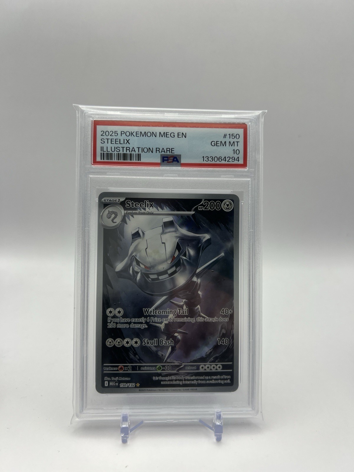 2025 Pokemon Mega Evolution Steelix Illustration Rare #150 PSA 10🔥