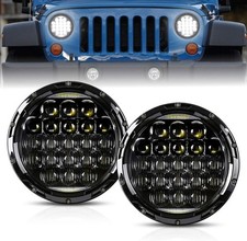 LED Headlights for Wrangler, 7 Inch 150W Round LED Headlight Compatible with ...
